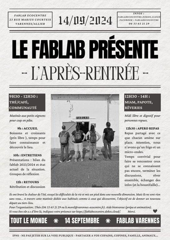 Le samedi d'après-rentrée au fablab